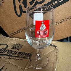 6 madri quality half pint glasses