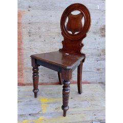 Antique Mahogany Hall Chair  KAS293