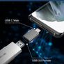 USB to USB C Adapter 3 Pack,USB C Male to USB A 3.0 Female Adapter,Type C Thunderbolt 4 OTG Converter for Apple MacBook Pro Air,Mac Book,iPad 10 Air 5 Mini 6,Samsung S20 S21 S22 S23,Tab S8 Image 3