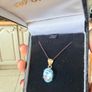 18k gold aquamarine pendant Image 7