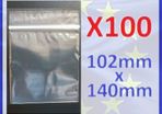 New 100x 102mm x 140mm Grip Seal Ziplock Premium Bags Zipper Lock Clear #232
