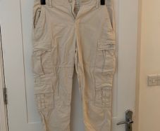 Cream canvas trousers