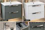 Avara 500 wall hung with wrap around handle tap and waste