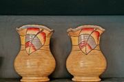 Art deco pair of burleigh ware vases by Harold Bennett