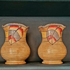 Art deco pair of burleigh ware vases by Harold Bennett