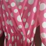 ladies pink pleated belted dress Image 3