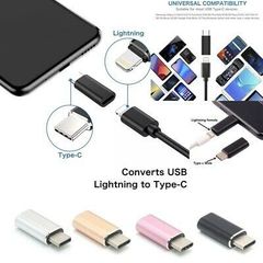 2 X Aluminum Alloy Apple Lightning 8 Pin (Female) to USB-C (Male) Fast Charging/Data Sync Convertor/Adapter (Brand New/Warranty)