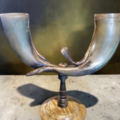 Large unique antique cornucopia centrepiece
