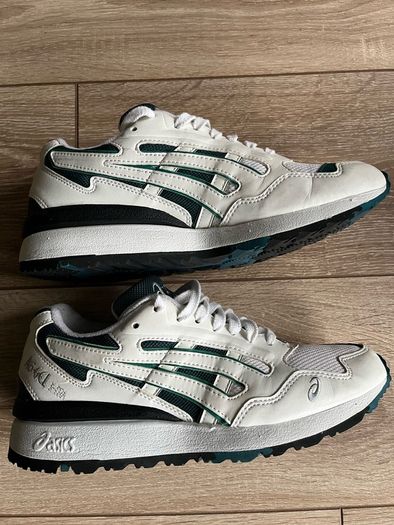 Asics TN782 White & Green Retro Sneakers - Size UK 7 / EU 40.5