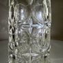 1920s Brockwitz Clear Pressed Glass Cylinder Vase (Moonprint Star Pattern) Image 4