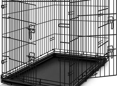 XXL  Dog Cage 120 x 75 x 81 cm Foldable with 2 Doors Transport Cage