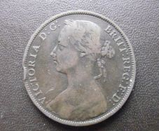 1888 Great Britain Victoria. One Penny