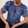 (New) Lipsy Blue Crinkle Top Size 12 Image 8