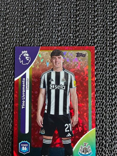 Tino Livramento 5/5 RARE Parallel Topps 2025/26 Newcastle United