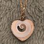 Vintage Heart Shaped Necklace with Shiva Shell Image 3
