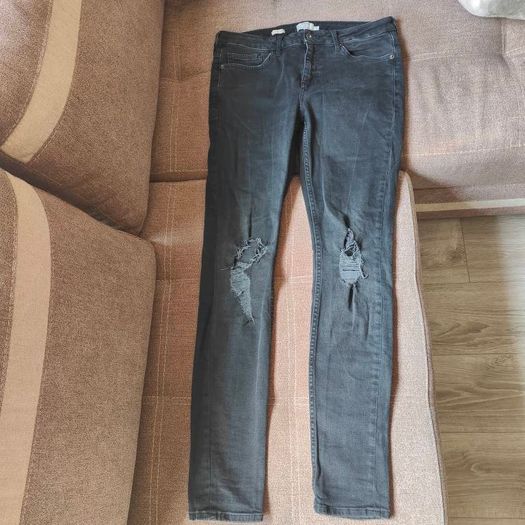 Black Men's Ripped skinny jeans, TOPMAN , 32R