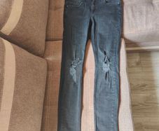 Black Men's Ripped skinny jeans, TOPMAN , 32R