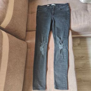 Black Men's Ripped skinny jeans, TOPMAN , 32R