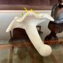 White Ceramic Lily Flower Ceramic Vase Laying Down Lily Shape Vase Image 8