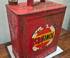 Vintage Staminol 2-Gallon Petrol Can Retro Garage Decor / Automobilia