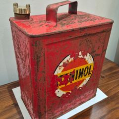 Vintage Staminol 2-Gallon Petrol Can Retro Garage Decor / Automobilia