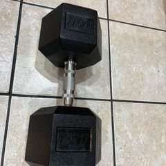27.5kg Rubber Hex Dumbbell X 1, Cheap!