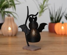 Bat Lantern Halloween Decoration with LED Candle
