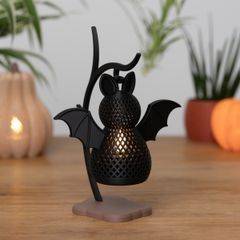 Bat Lantern Halloween Decoration with LED Candle