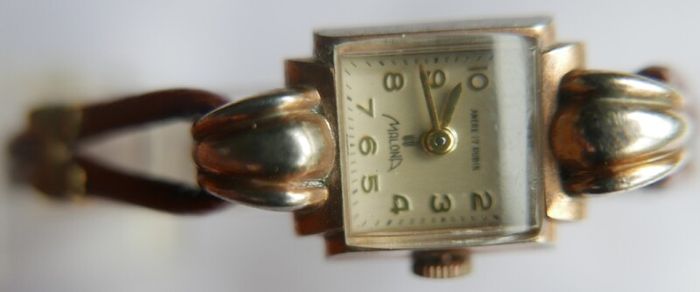 Vintage1930s MALONA Ancre 17 Rubis Ladies Watch Vintage Hand Wind Up Wrist Watch Art Deco Swiss Made Working