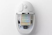 New Magic crystal bluetooth mouse ipad wireless mute Dual-mode white