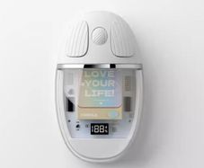 New Magic crystal bluetooth mouse ipad wireless mute Dual-mode white