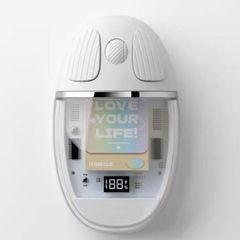 New Magic crystal bluetooth mouse ipad wireless mute Dual-mode white