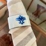 Vintage Rare 1990s IKEA Heder Enamel Blue and White Napkin rings by Katarina Brieditis Image 6