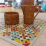 Fabulous Vintage Mid Century Portmeirion Golden Treacle Glaze Milk Jug and Sugar Bowl in the Iconic 1960s Totem Pattern Designed by Susan Williams-Ellis Image 2