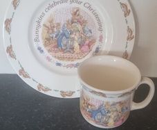 Fine bone china Royal Doulton Bunnykins Christening set