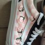 Ladies girls old skool vans beautiful condition floral pink Image 3