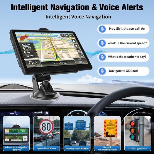 7 Inch Sat Nav GPS Navigator with 2025 UK Maps
