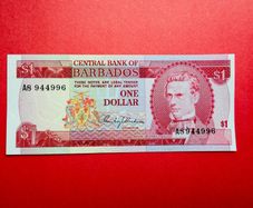 Barbados   1 Dollar. 1973   Pick  29a ( Uncirculated )