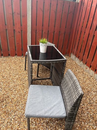 Rattan bistro set outdoor garden furniture