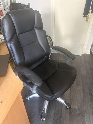 Recliner office leather chair