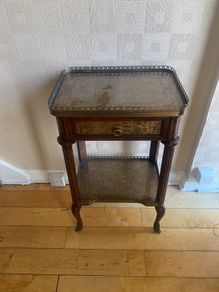 hall table and mirror