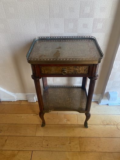 hall table and mirror