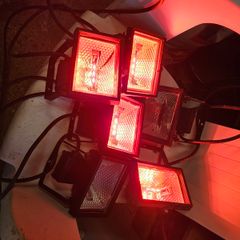 Six infrared heater lamps outdoor wall mounted