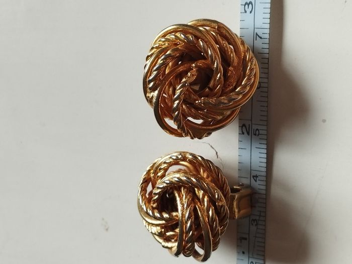 Vintage Knot Clip-On Earrings.
