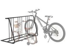 Bike Rack, Fits Tire Width 3 Inch/76.2 mm, Carbon Steel Double-Sided Grid Bike Rack Stand, Freestanding Bicycle Storage Holder for Curbside, Garage, Indoor, Outdoor Parking, 6-Bicycle Capacity