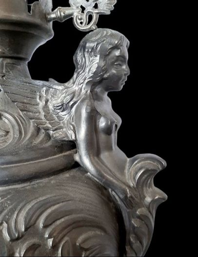 Antique French Art Nouveau Table Lamp Early 20th Century