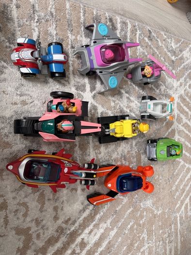 Paw Patrol cars and pups