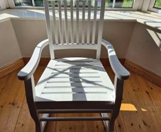 Traditional Wooden Rocking Chair with Fitted Cushion Excellent Condition