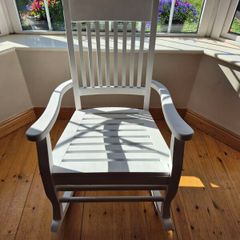 Traditional Wooden Rocking Chair with Fitted Cushion Excellent Condition