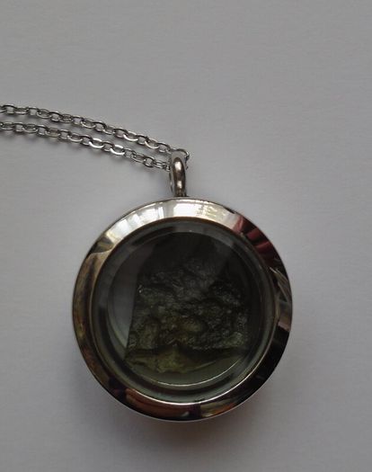 Gemstone jewellery, Floating pendant, Moldavite, Jewellery, Gift